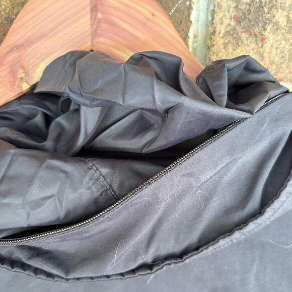 LL Bean Womens Insulated Rain Jacket XL Black L.L. Bean Hood Thinsulate Zip Coat - Picture 2 of 7